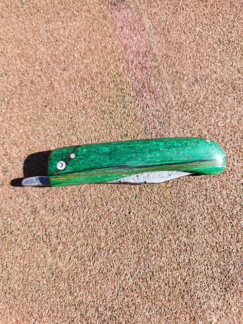 Baroudeur Acier Carbone Hêtre Échauffé Vert Stabilisation Maison