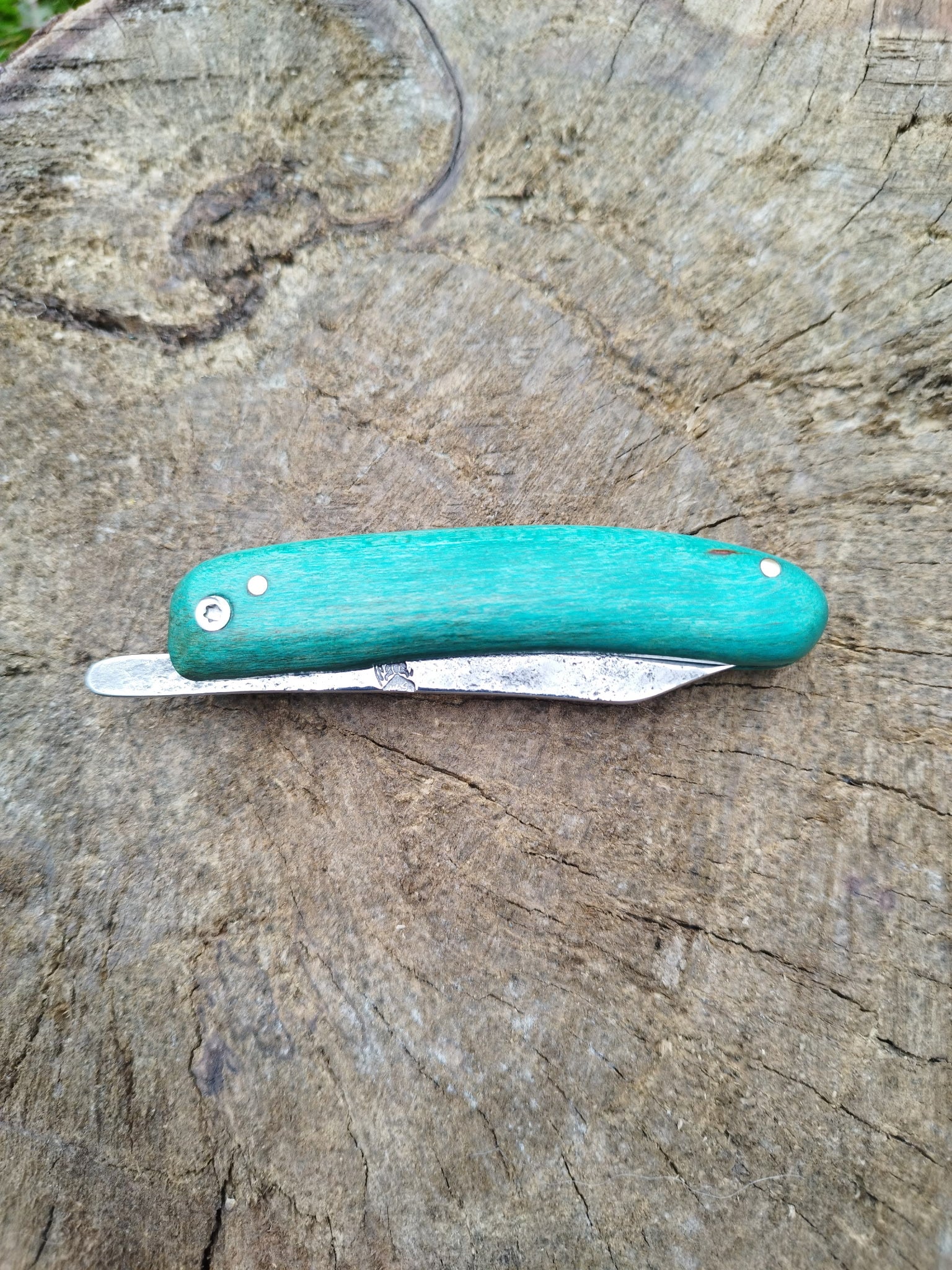 Predallien : Manche en Érable Bleu / Vert stabilisation maison