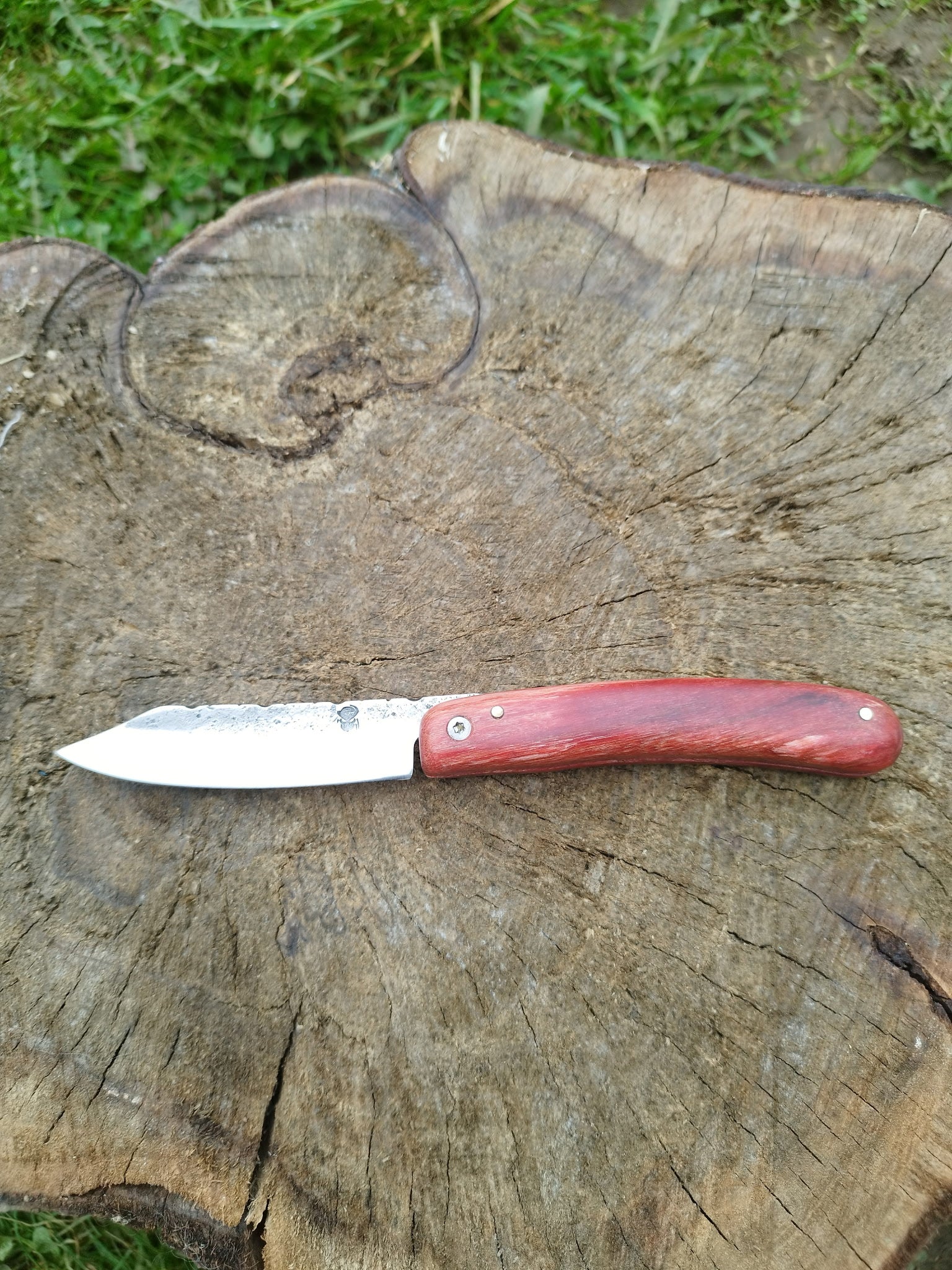 Grand Predallien : Manche en Bouleau échauffé rouge stabilisation maison