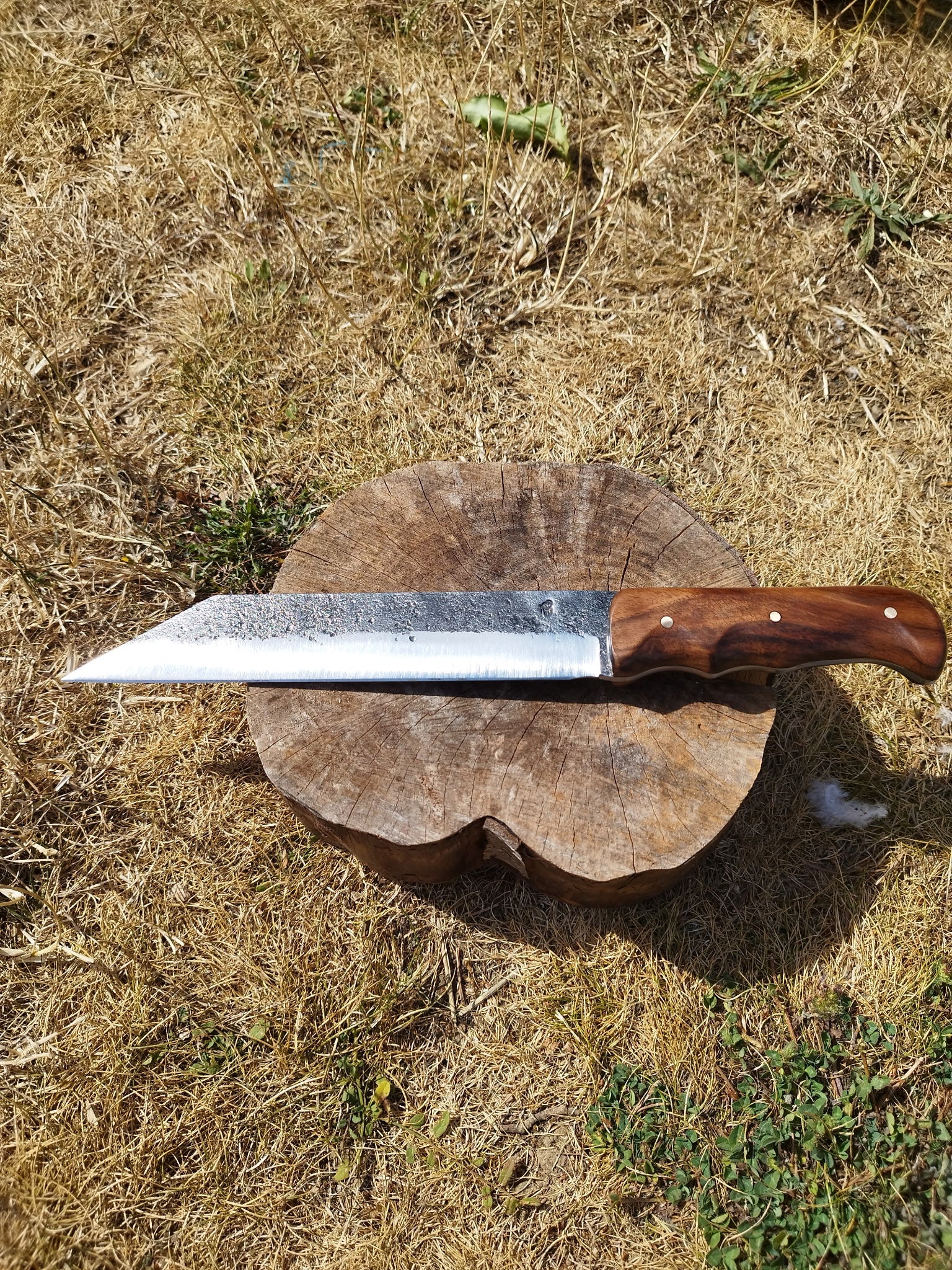 Scramasaxe : Manche en Noyer