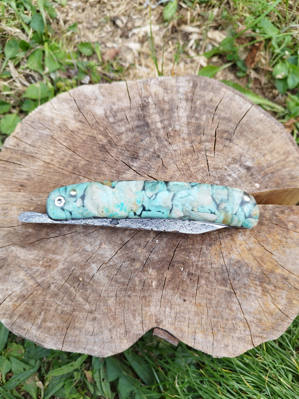 Grand-Predallien Pierre : Manche en Amazonite et Résine