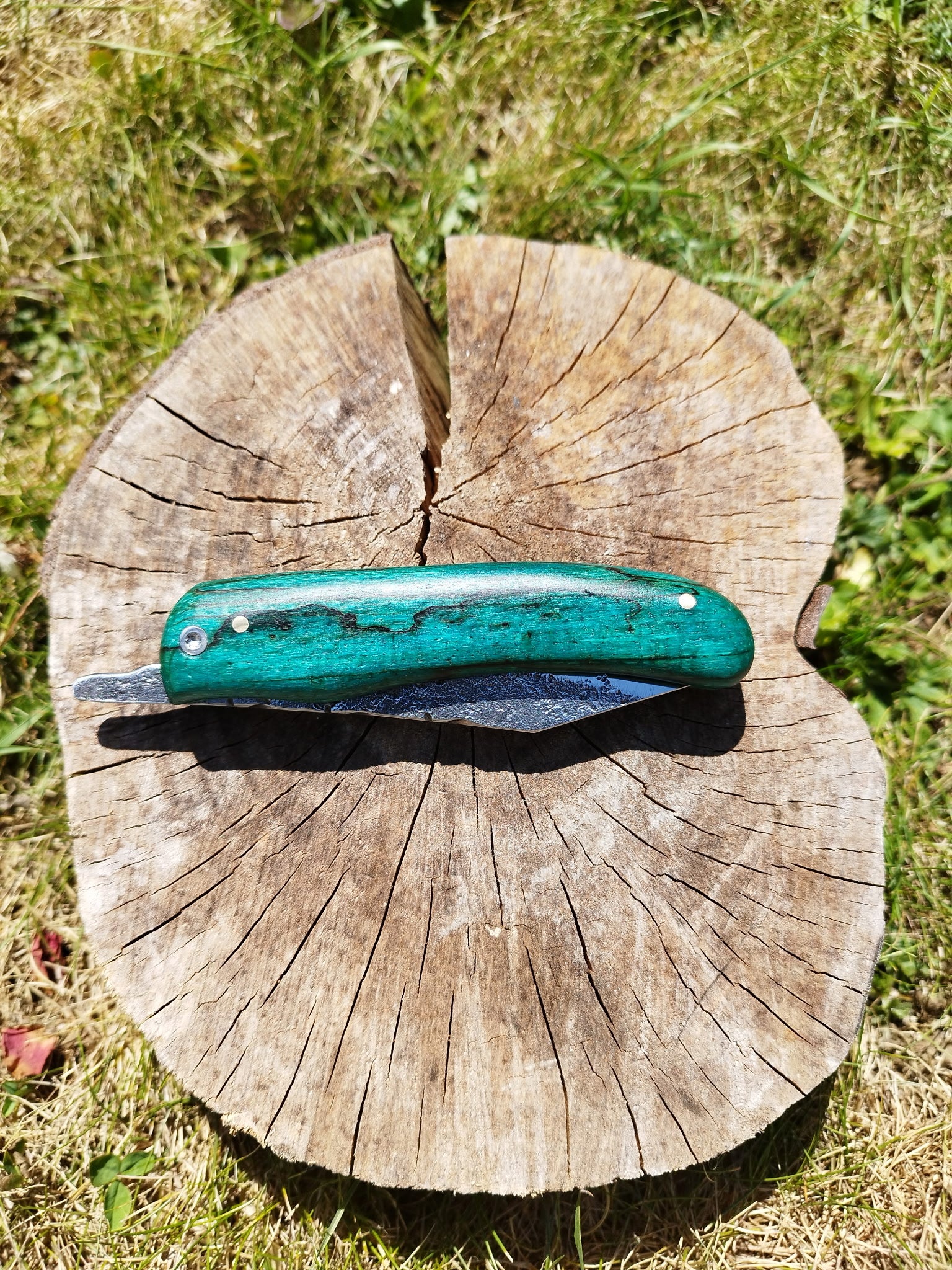 Baroudeur Acier Carbone Hêtre Échauffé Vert Stabilisation Maison